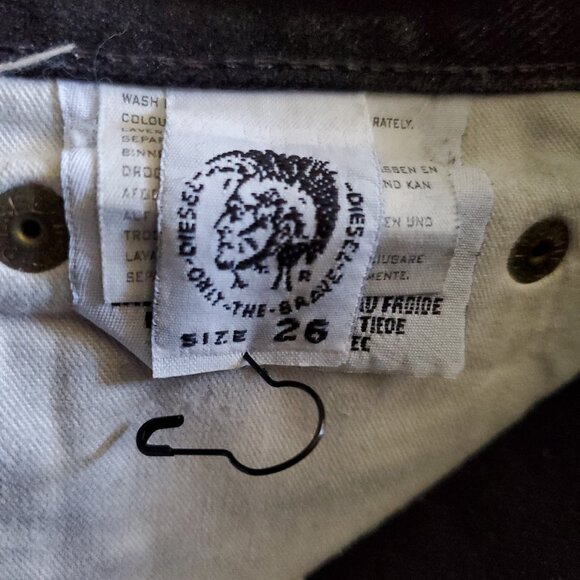 Diesel Black straight legged jeans size 26 length 32 - Picture 5 of 6